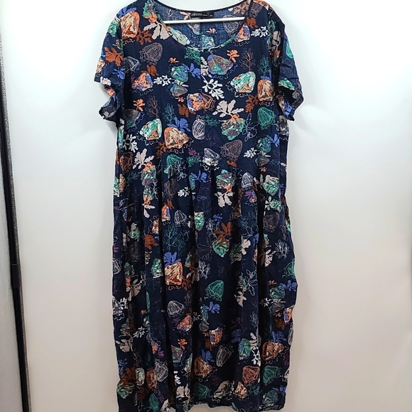 Zanzea navy floral dress - Picture 1 of 4